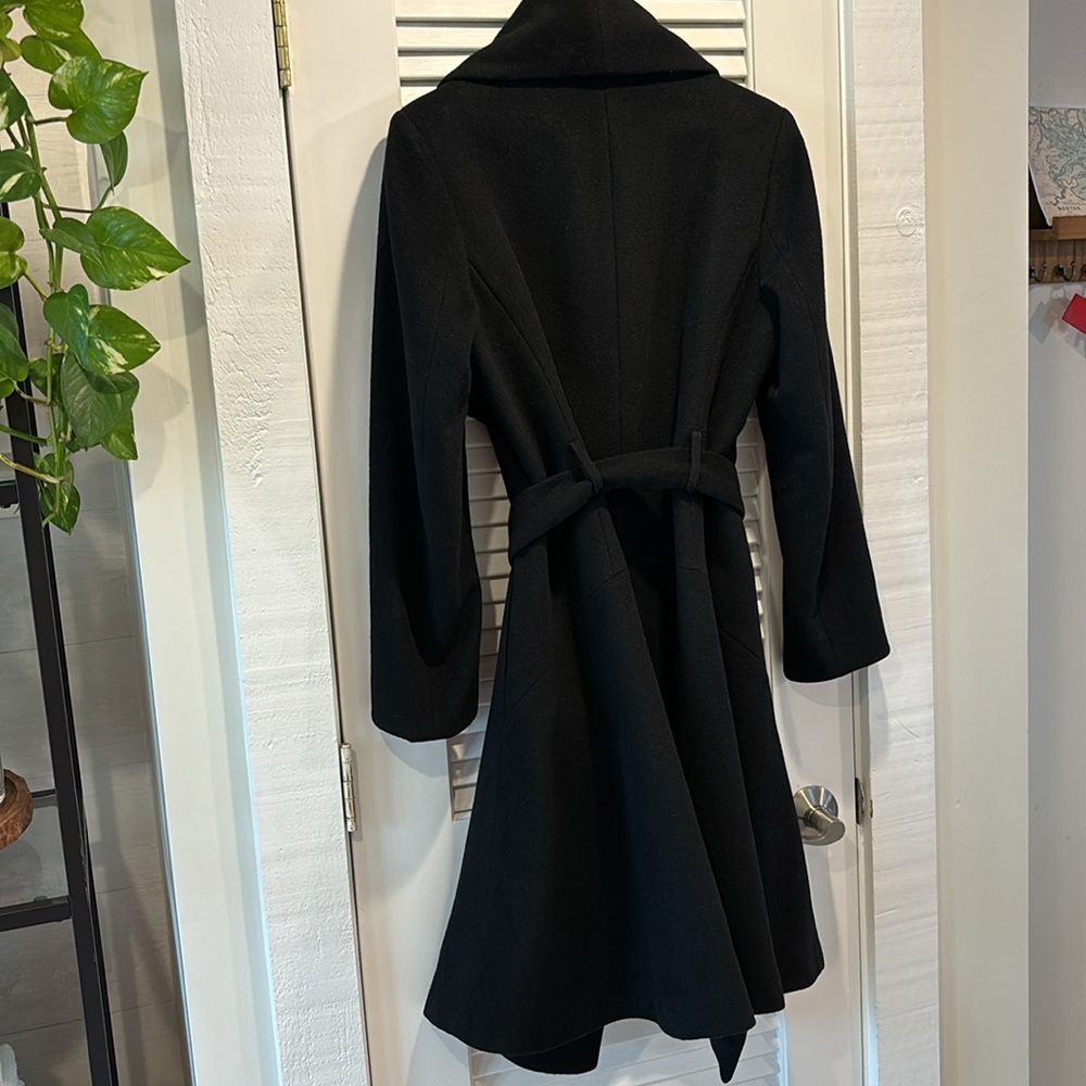 DVF Black Wool Coat - Picture 4 of 8